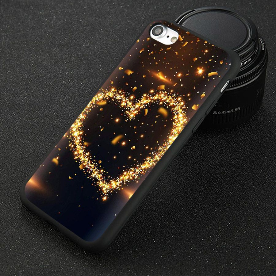Ốp lưng cứng viền dẻo dành cho điện thoại iPhone 5/5s/se - trái tim tình yêu MS LOVE012