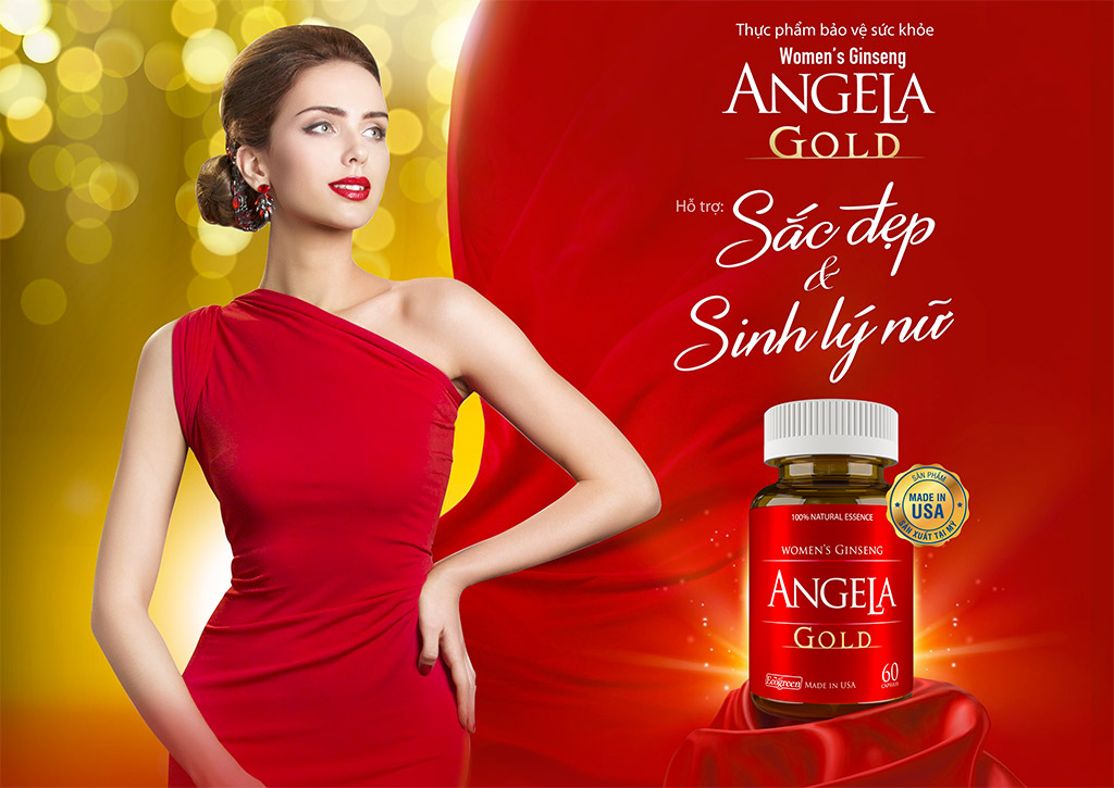 Combo 2 hộp ANGELA GOLD tăng cường sinh lý nữ 60 viên tặng 1 hộp 15 viên