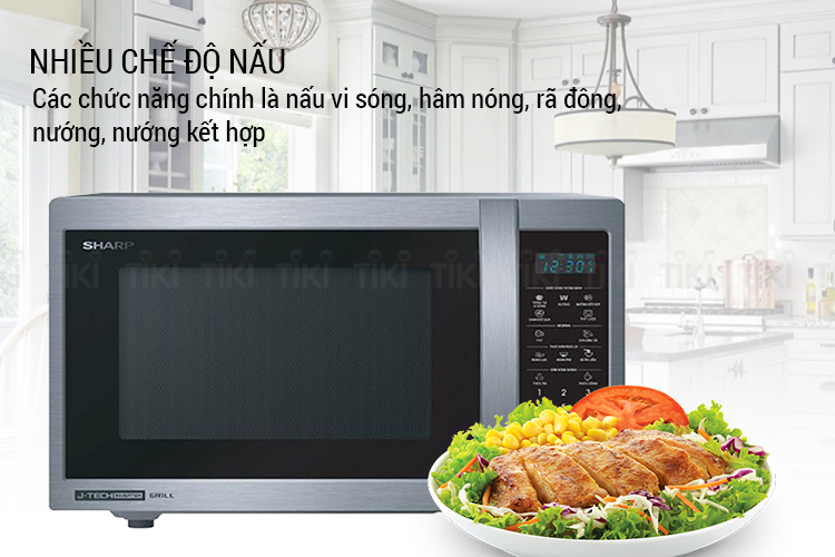 Lò Vi Sóng Điện Tử Có Nướng Sharp R-G52XVN-ST (25 Lít) - Hàng Chính Hãng