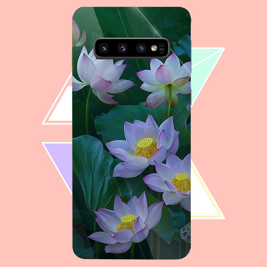 Ốp điện thoại kính cường lực cho máy Samsung Galaxy S10 Plus - Đủ nắng thì hoa nở MS DNTHN034
