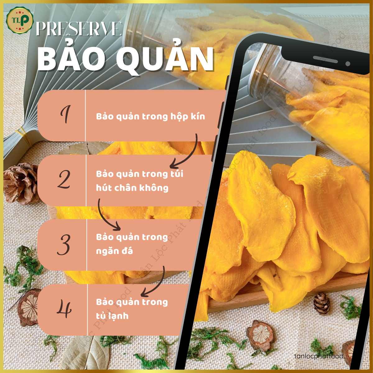 XOÀI SẤY DẺO TÂN LỘC PHÁT BỊCH 150G - THƠM DẺO KHÔNG XƠ - ĐỒ ĂN VẶT YÊU THÍCH