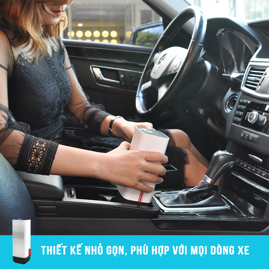 Máy Lọc Không Khí Ô TÔ Cao Cấp BONECO P50 Ion âm lớn, Khuếch Tán/ Xông Tinh Dầu, Dùng Cho Xe Hơi/Xe Đẩy Em Bé/Bàn Làm Việc - Hàng Nhập Khẩu