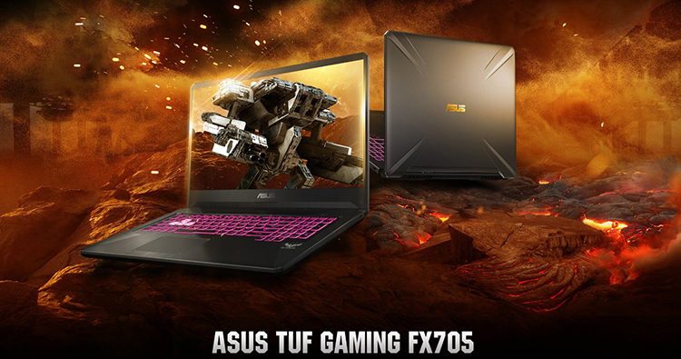 Laptop ASUS TUF Gaming FX705DT-H7138T (AMD R7-3750H/ 8GB DDR4 2666MHz/ 512GB SSD M.2 PCIE/ GTX 1650 4GB/ 17.3 FHD IPS 120Hz/ Win10) - Hàng Chính Hãng