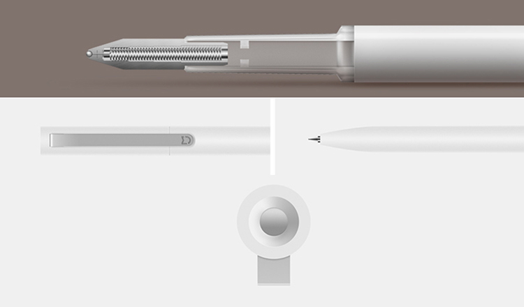 Xiaomi Mijia Sign Pen Roller Pen Signing Pen Gel Pen 0.5mm Smooth Writing Point 9.5mm Penholder - White