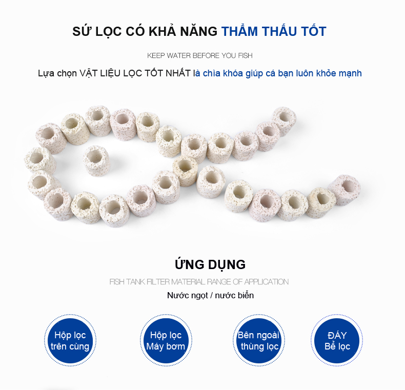 Sứ Lọc Nước Hồ Cá Cải Thiện Bổ Sung Khoáng Chất Và Duy Trì Chất Lượng Nước Tốt