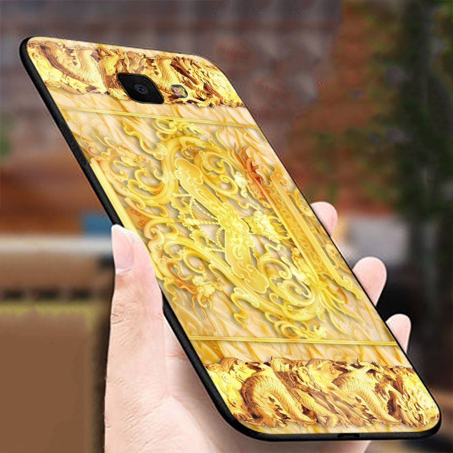Ốp kính cường lực cho điện thoại Samsung Galaxy A7 2018/A750 - A10/M10 - A50 - A70 - long phượng MS TRANH 005