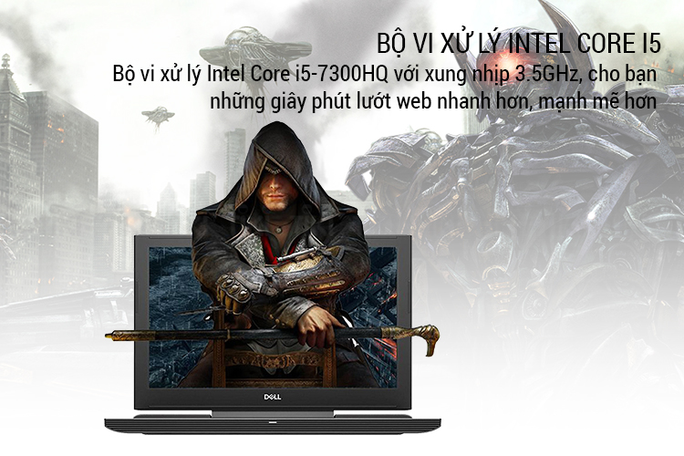Laptop Dell Inspiron 7577G J58Y21 Core i5-7300HQ/Win10 (15.6 inch) - Đen - Hàng Chính Hãng