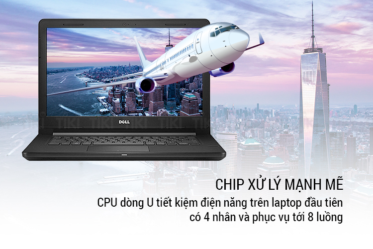 Laptop Dell Vostro 3478 R3M961 Core i5-8250U/Dos (14 inch) - Black - Hàng Chính Hãng