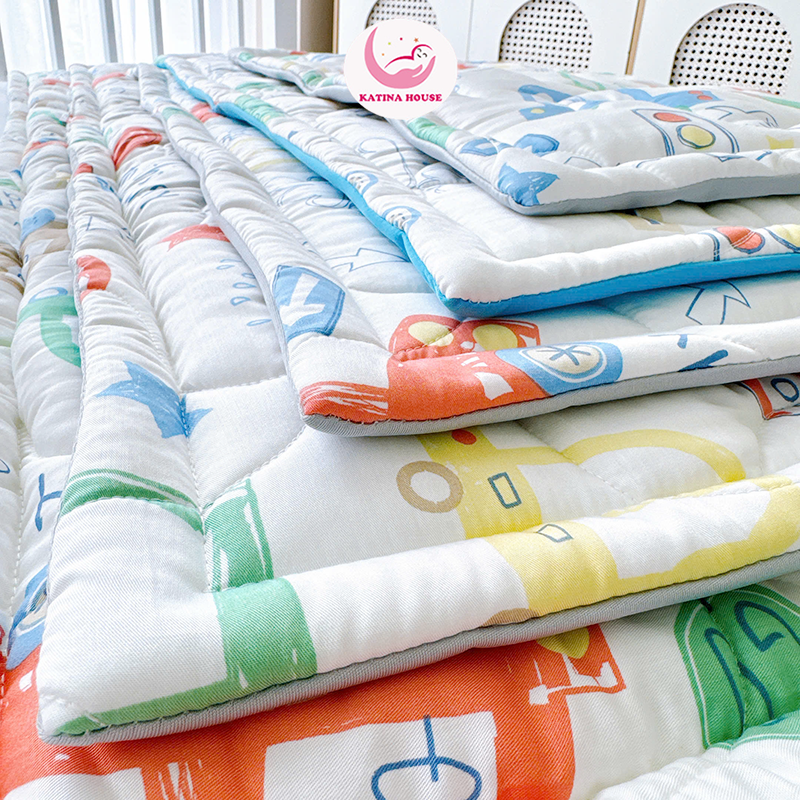 Nệm cho bé đi học mầm non tiểu học, vải Tencel mềm mịn, chống thấm – Katina House
