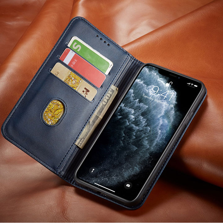 Bao da ốp lưng dành cho điện thoại Iphone X , IP Xr, Xs max, IP 11, 11 pro, 11 pro max, IP 12, 12 Pro, 12 Pro max dạng ví cao cấp, kiểu dáng thời trang có ngăn đựng thẻ tiện lợi