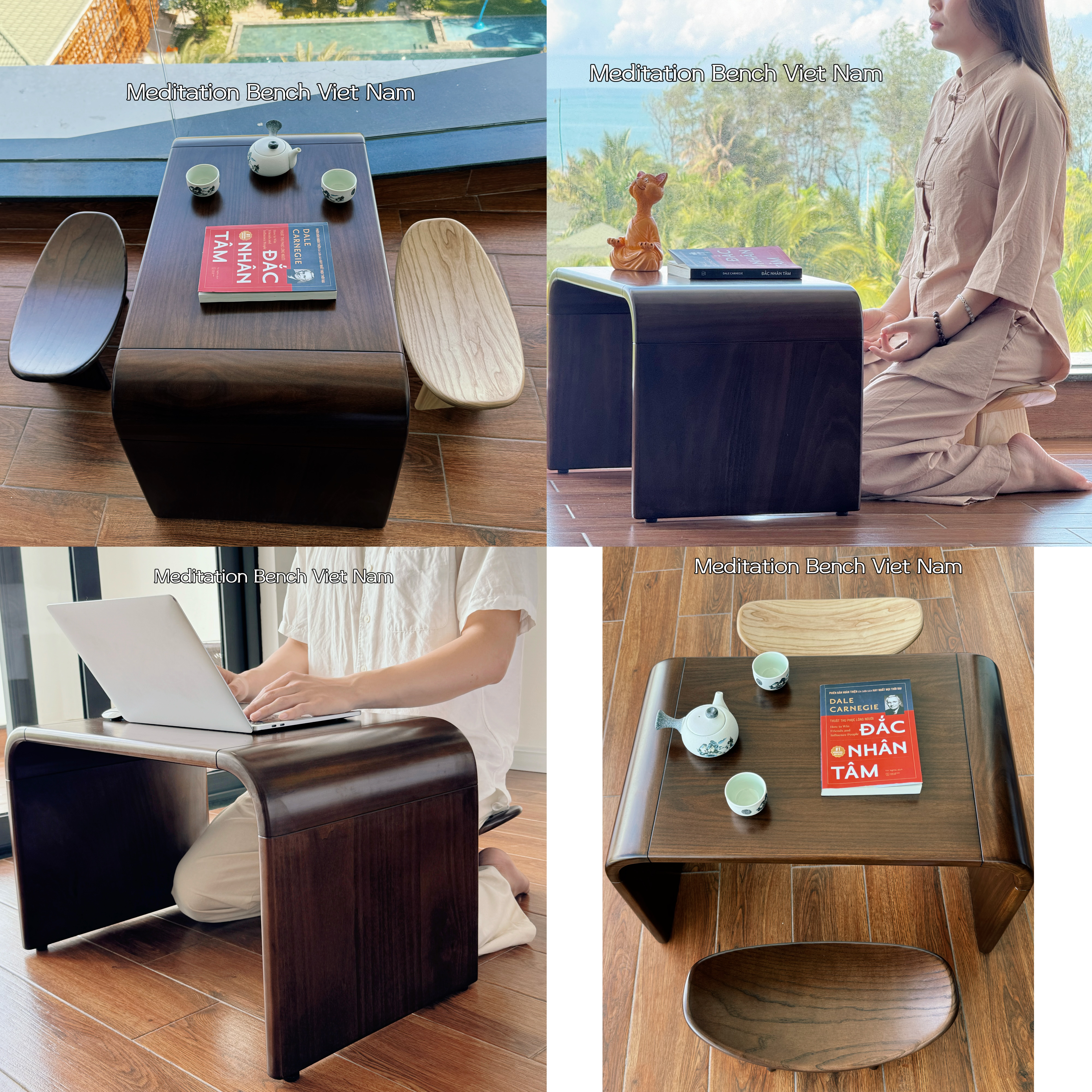[CHÍNH HÃNG] Ghế Thiền Công Sinh Học Đa Năng – Gỗ Tự Nhiên Nhập Khẩu, Giúp Ngồi Đúng Tư Thế – Bảo Vệ Cột Sống, Giảm Mỏi Lưng