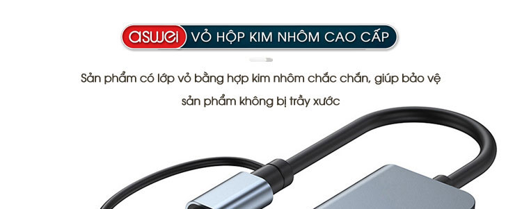 hub hdmi, hub chuyển đổi usb type c aswei