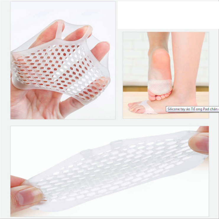 Cặp silicon lót giày tăng chiều cao có đệm khí, Cặp vớ silicon đệm gót ...