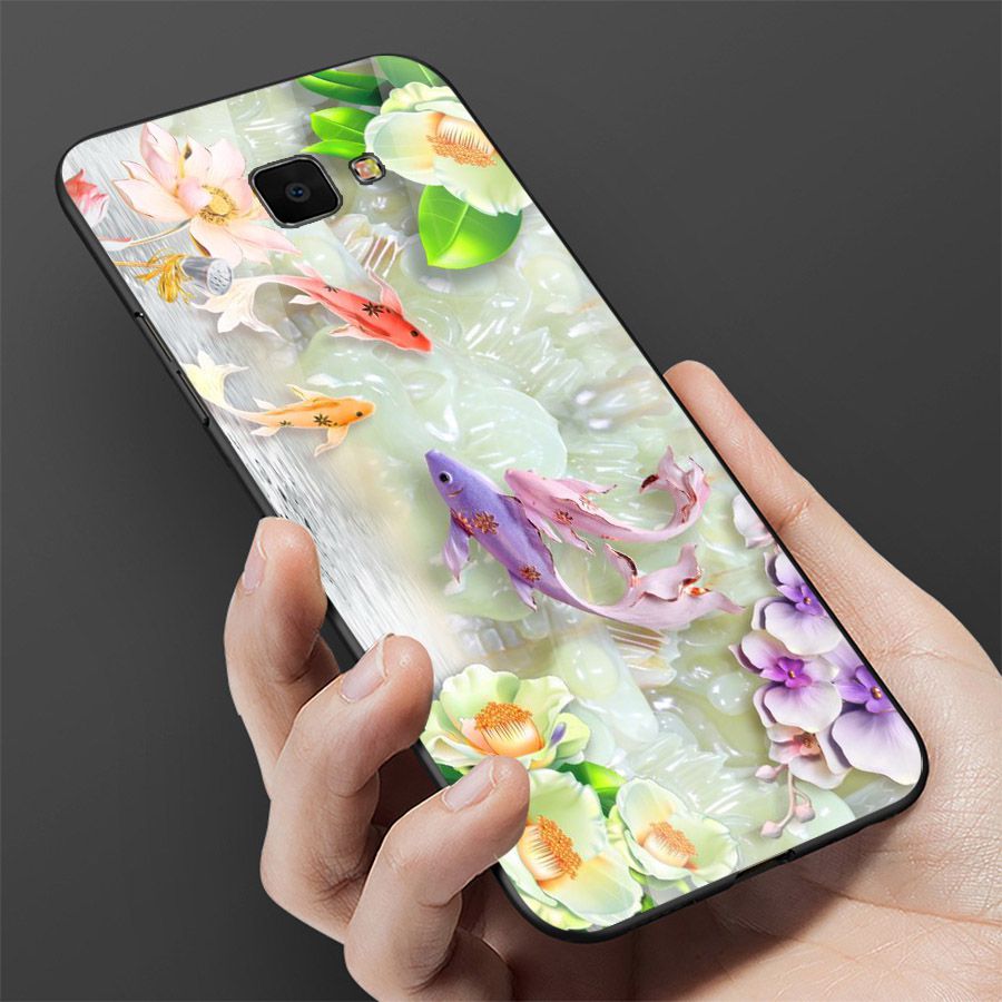 Ốp kính cường lực cho điện thoại Samsung Galaxy A7 2018/A750 - A10/M10 - A50 - A70 - bộ sưu tập cá MS CA026