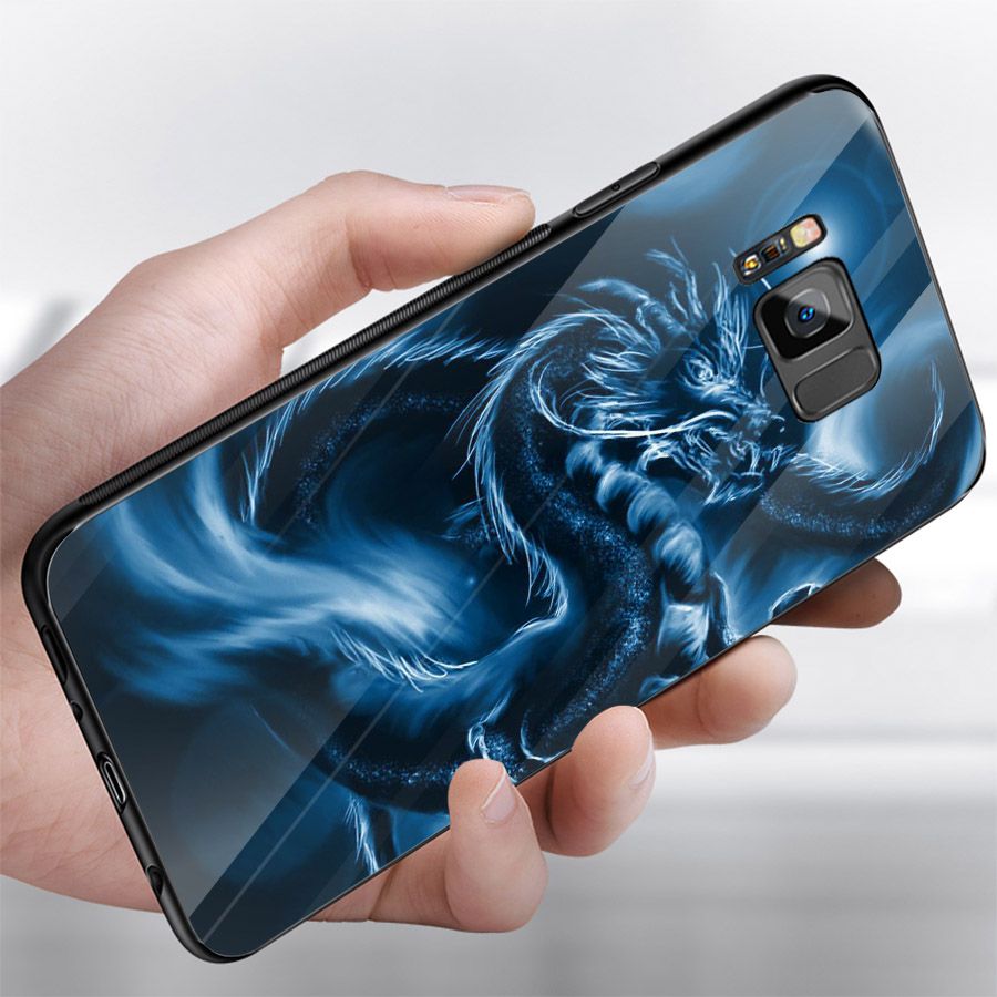 Ốp kính cường lực cho điện thoại Samsung Galaxy S8 Plus - long hổ MS LONG009