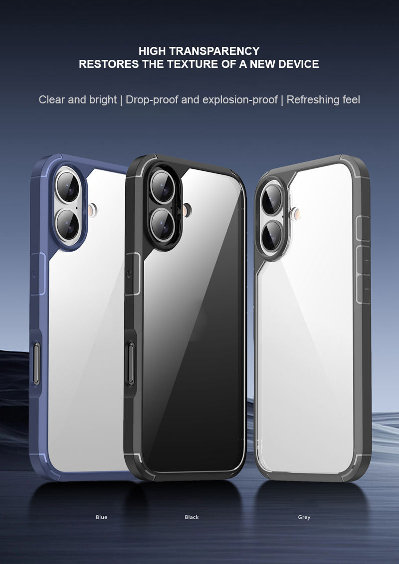 Ốp lưng chống sốc lưng trong dành cho iPhone 16 / 16 Plus / 16 Pro / 16 Pro Max - Hàng chính hãng