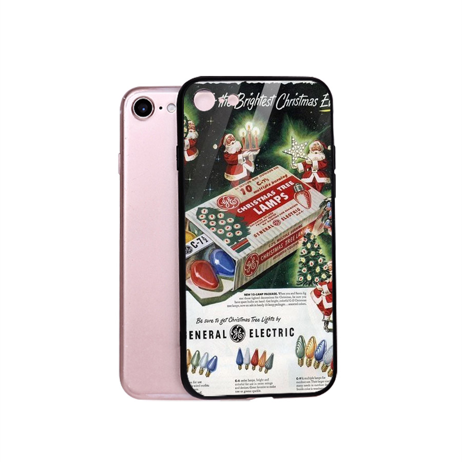 Ốp kính cường lực cho điện thoại iPhone 7 / 8 - giáng sinh đầm ấm MS GSDA015