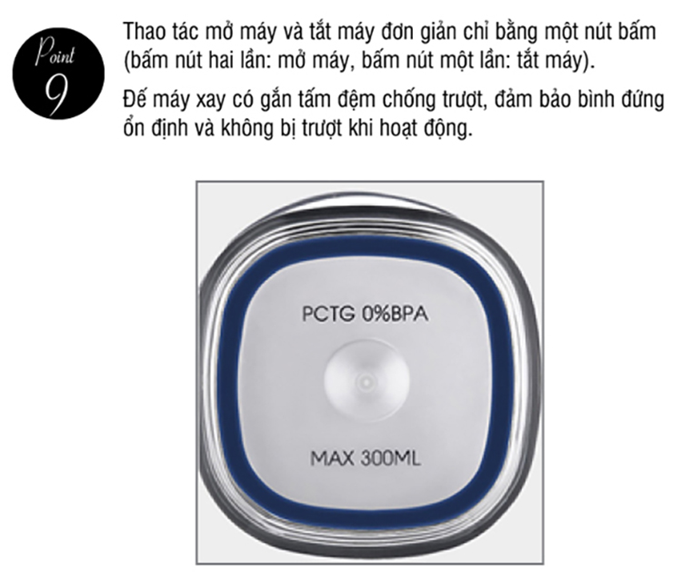 Máy Xay Sinh Tố Cầm Tay Lock&Lock EJJ321 (50W - 300ml)