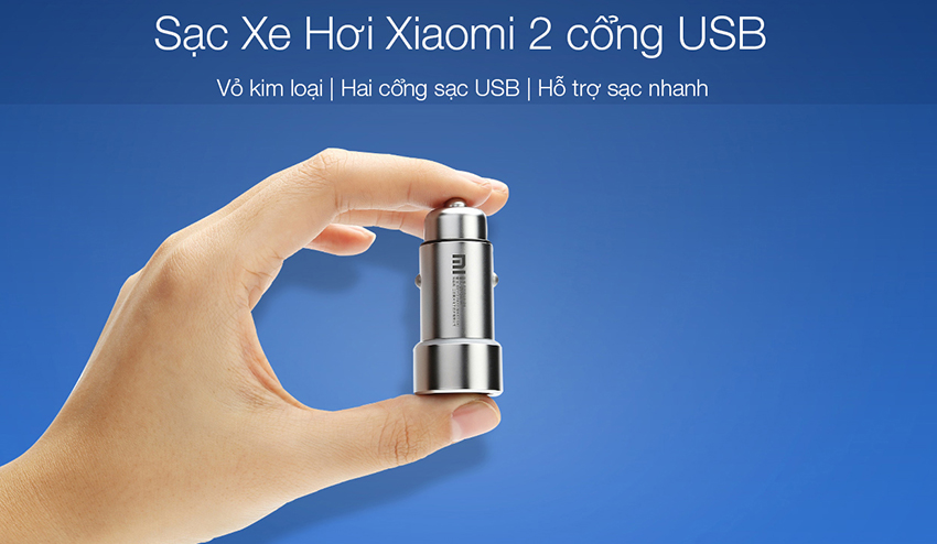 Sạc Xe Hơi Xiaomi 2 cổng USB