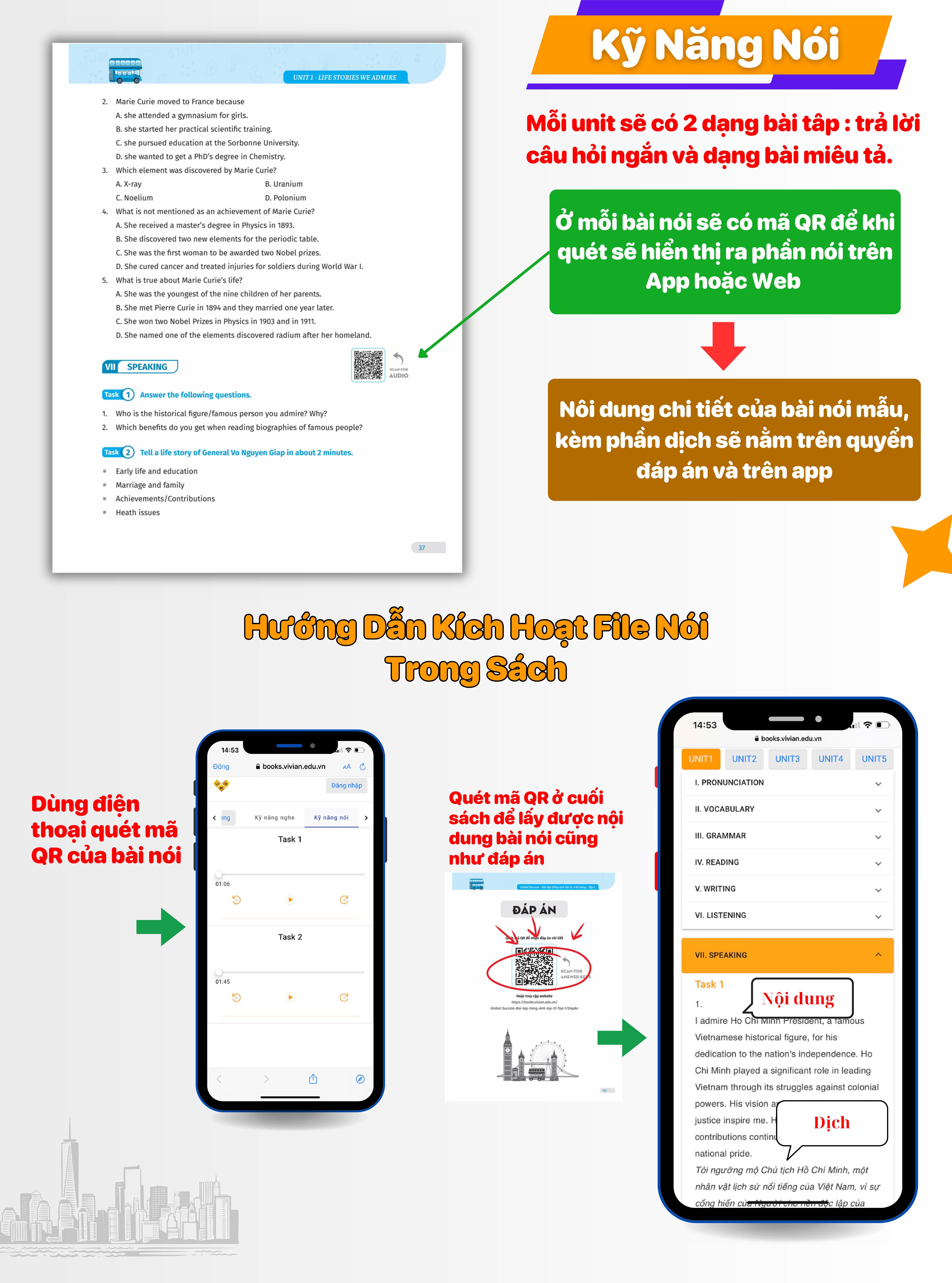 Sách bài tập tiếng Anh lớp 12 Global Success 4 kỹ năng (Có đáp án) – Tập 2 ThS Lê Vy Vivian