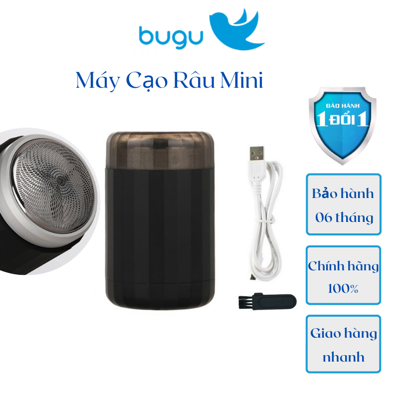 máy cạo râu mini bugu stardom br-228 ba lưỡi sát chân lông sạc nhanh chống nước - hàng chính hãng 1