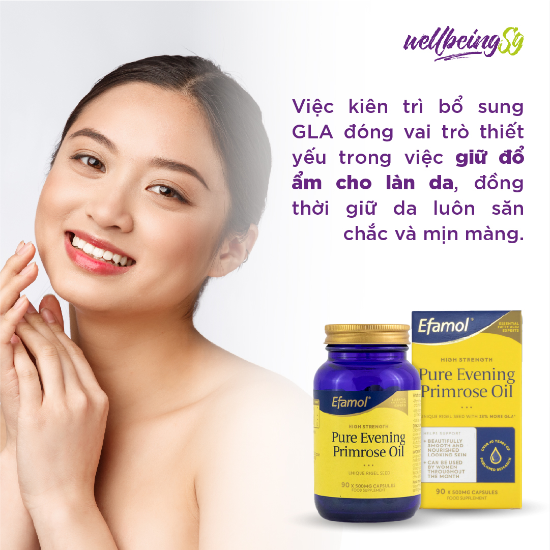 Viên Uống Bổ Sung Dầu Hoa Anh Thảo Nguyên Chất Efamol Pure Evening Primrose Oil, Giúp Cân Bằng Nội Tiết Tố, Bảo Vệ Và Làm Sáng Da (30 Viên Gel - 1000mg)