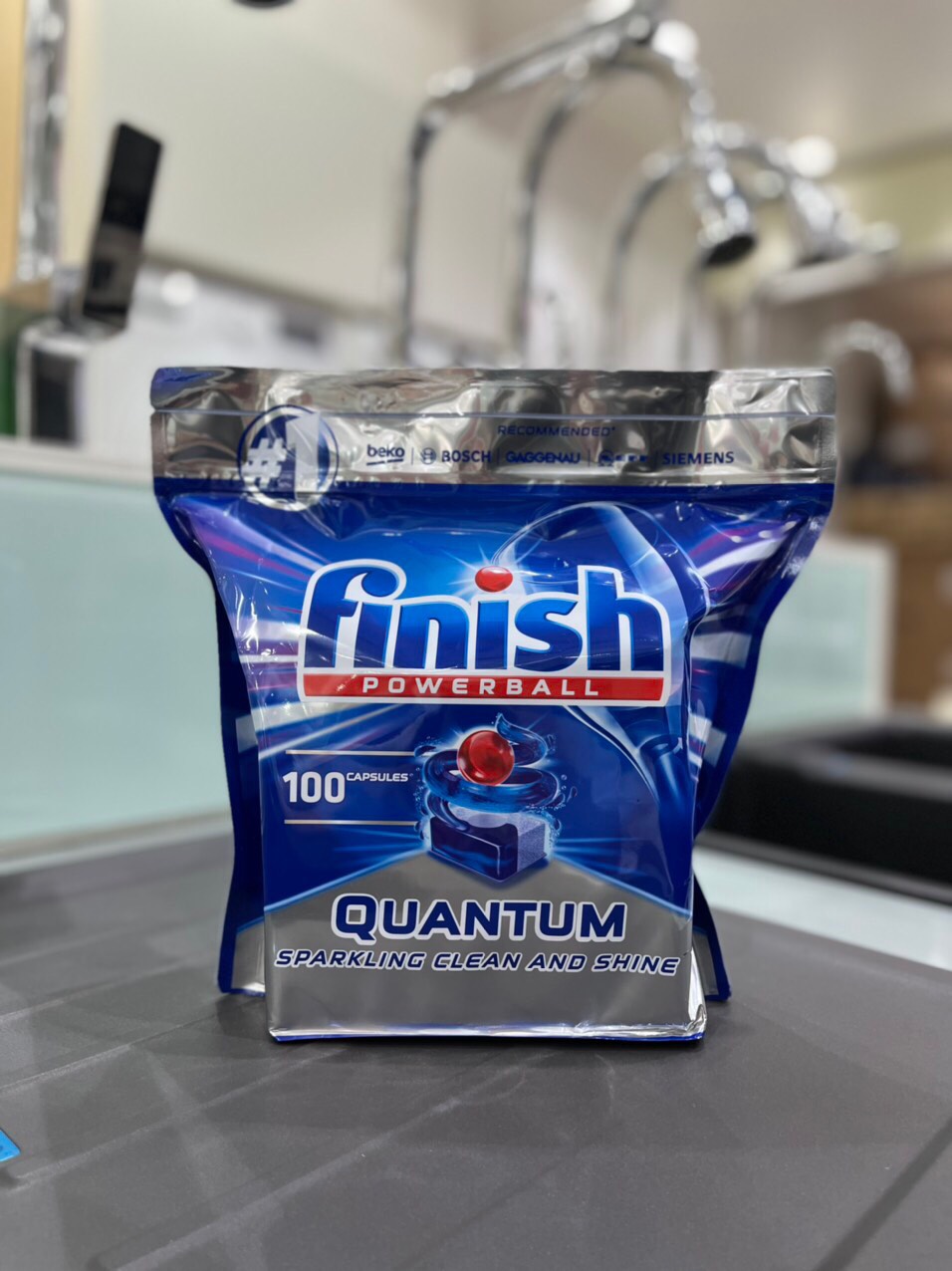 Viên rửa bát Finish Quantum Max 100 viên 14 in 1