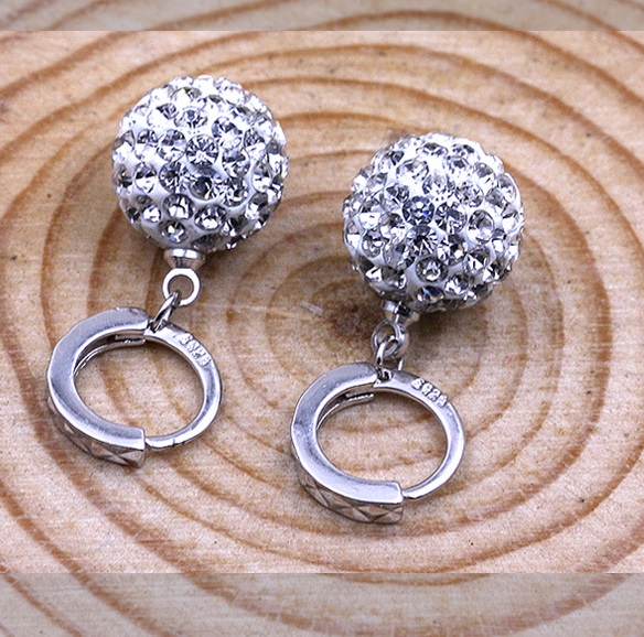 Bông tai nữ tòng teng siêu dễ thương đính đá zircon sang trọng, cườm giả ngọc 