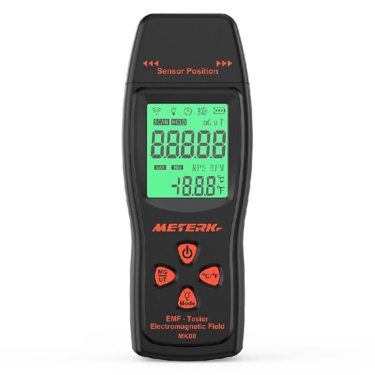 Máy Dò Bức Xạ Điện Từ Cầm Tay Có Màn Hình LCD Meterk EMF Máy Dò Bức Xạ Điện Từ Cầm Tay Có Màn Hình LCD Meterk EMF