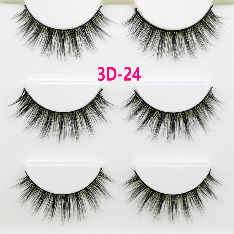Lông mi giả lông chồn 3 Fashion Eyelashes 3 Faux-Cils 3D 1 bộ 3 cặp