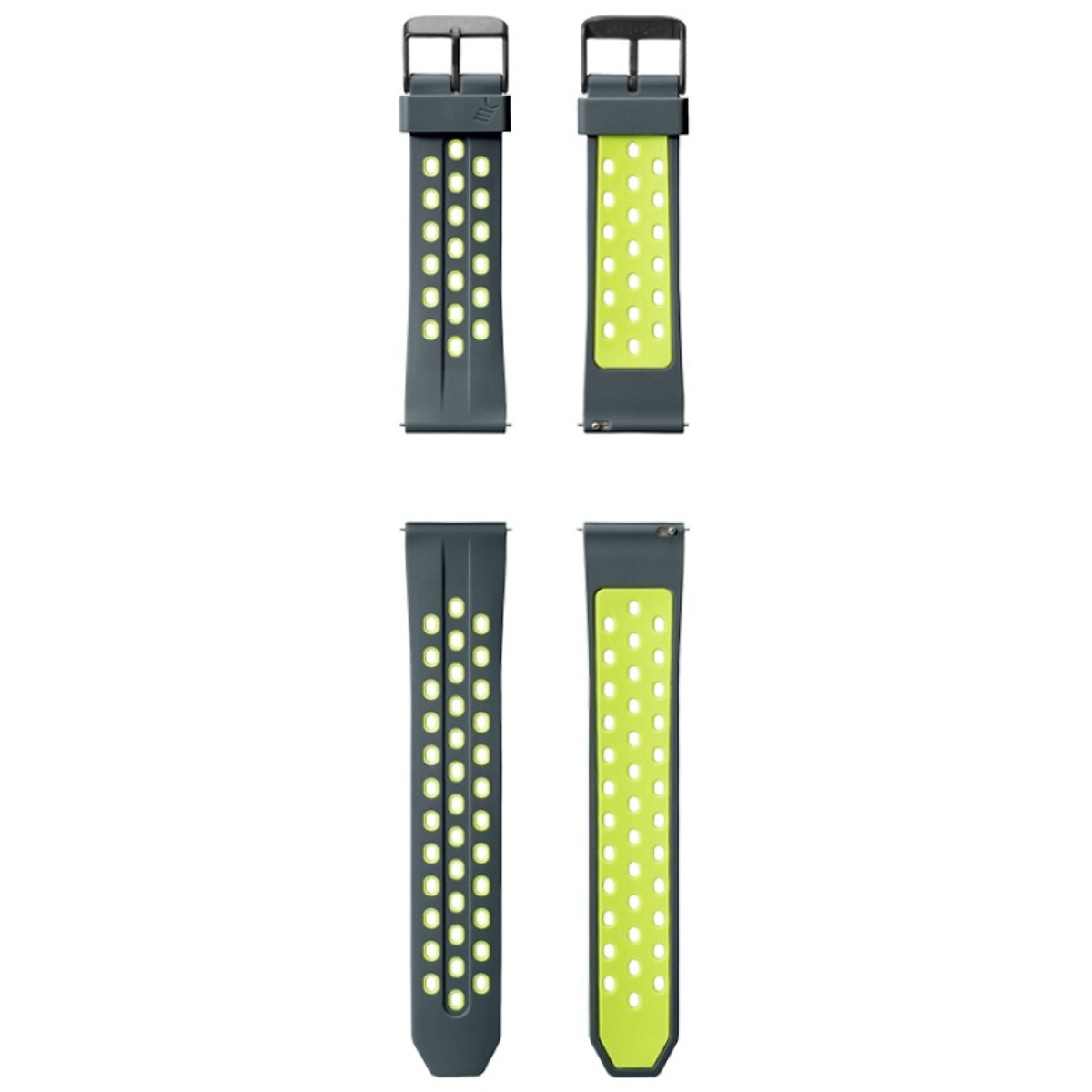 BRASPORT two-color silicone quick release sports and leisure strap with 22mm wide flat direct mouth watch (dark gray with green) BRASPORT two-color silicone quick release sports and leisure strap with 22mm wide flat direct mouth watch (dark gray with green)