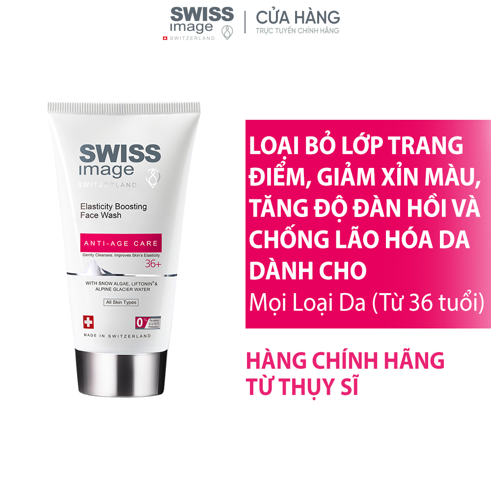 Gel rửa mặt làm sạch, ngăn ngừa nếp nhăn, ngừa lão hoá Swiss Image 36+ Elasticity Boosting Face Wash 8ml