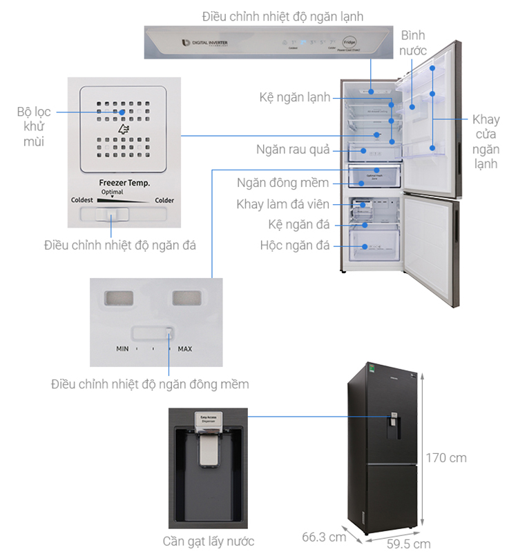 Tủ Lạnh Inverter Samsung RB30N4180B1/SV (307L) - Hàng chính hãng
