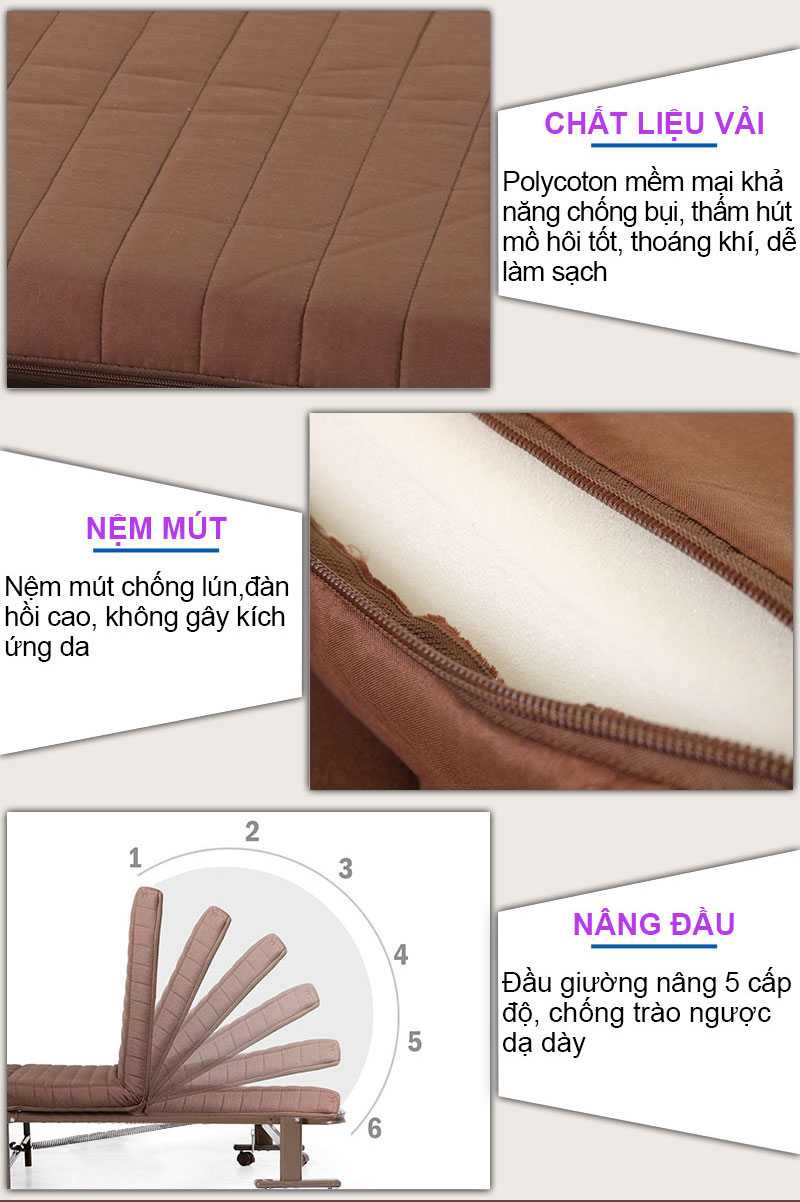 Giường gấp kiểu dáng Hàn quốc NIKITA NKT-HQ120