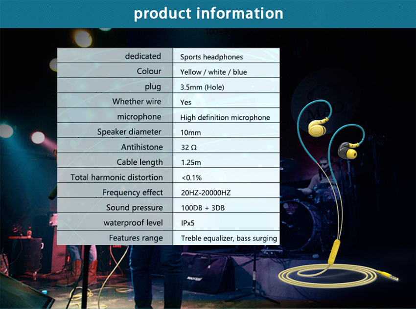 Tai Nghe Thể Thao On-ear QKZ DM100 Earhook Sport (dây móc trên vành tai)