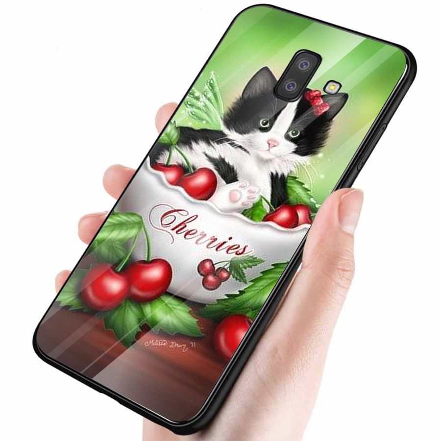 Ốp kính cường lực cho điện thoại Samsung Galaxy J6 - dễ thương muốn xỉu MS CUTE035