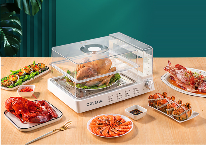 Nồi Chiên Hơi Nước, Nồi Hấp Điện Creen CR-135CF Dung Tích 13.5L Hâm Nóng Thức Ăn - Hàng Chính Hãng