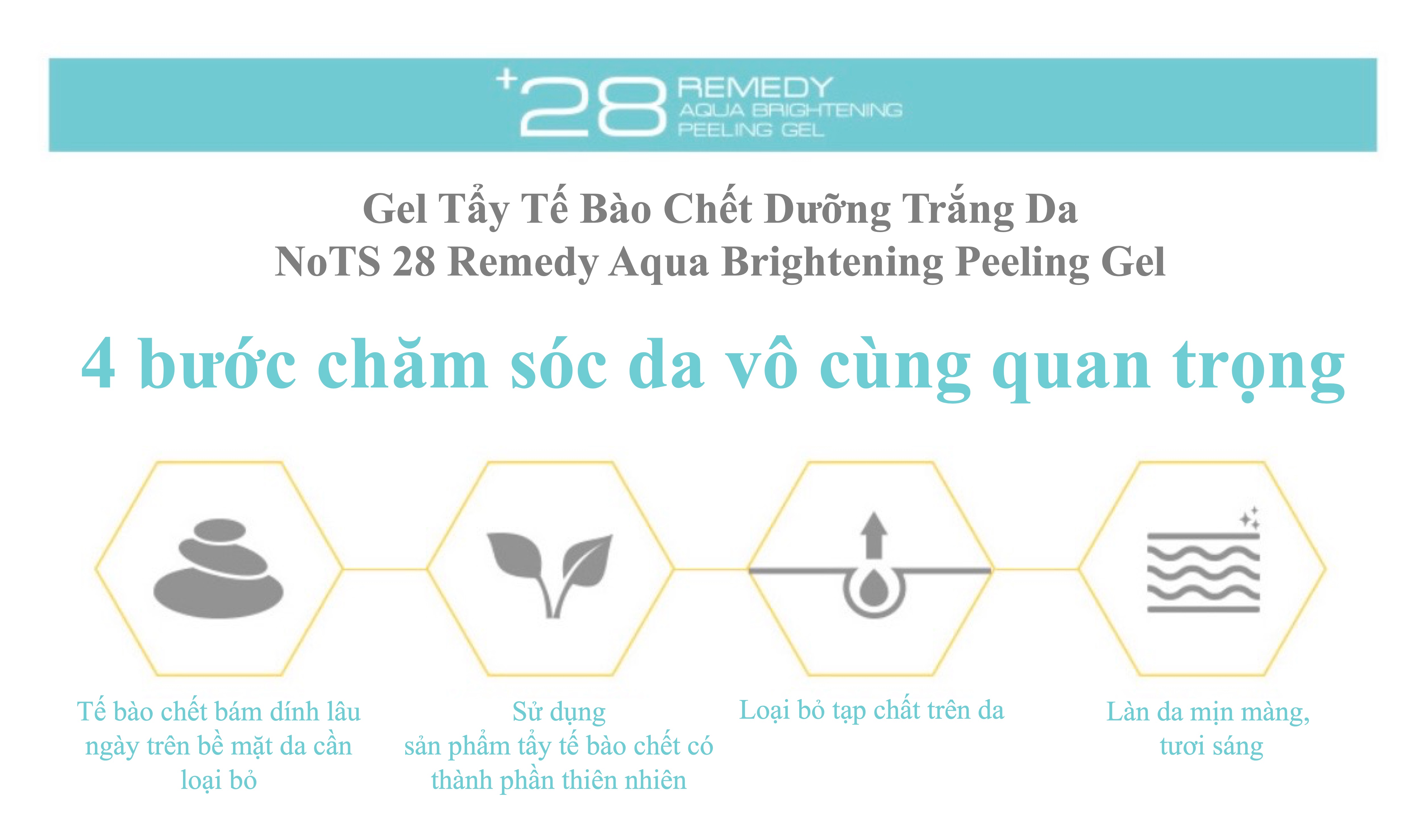 tẩy tế bào chết nots 28 remedy qua brightening peeling gel 5