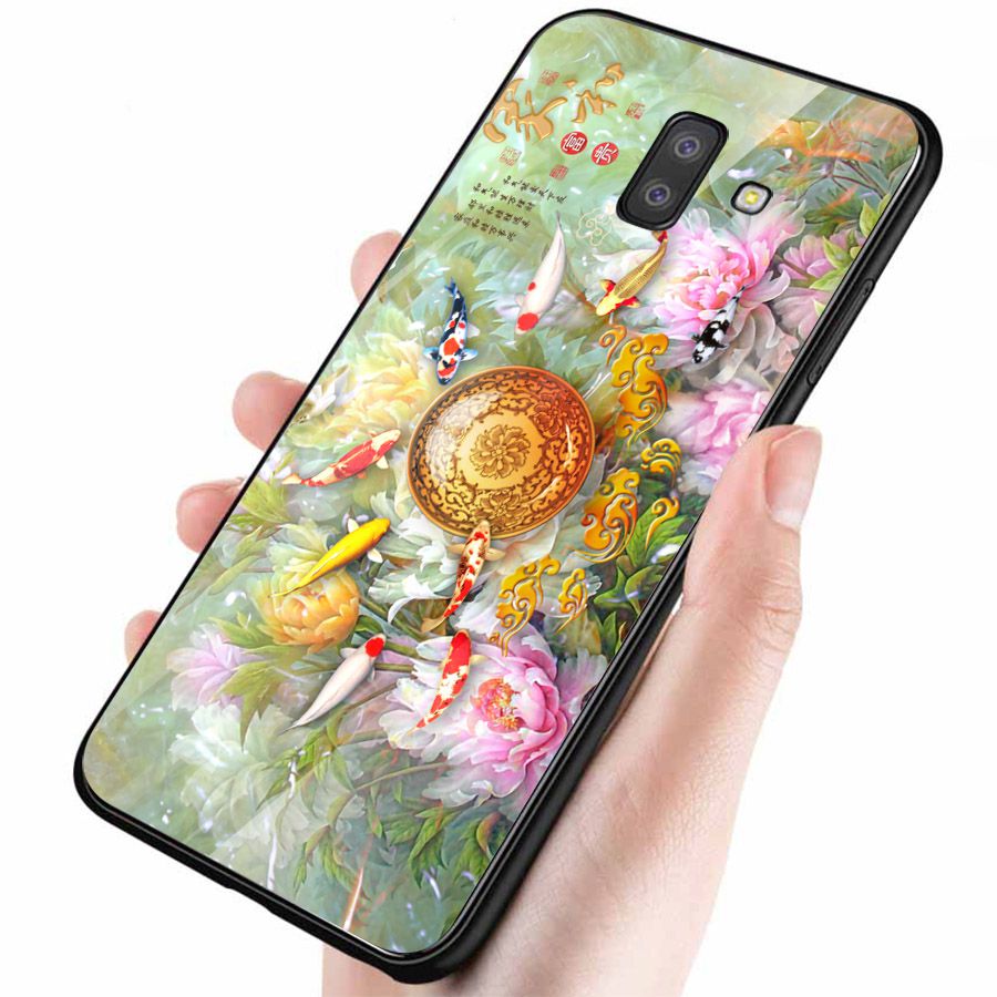 Ốp kính cường lực cho điện thoại Samsung Galaxy J4 - J6 - J6 PLUS - J6 PRIME - J8 - cá chép MS CA005