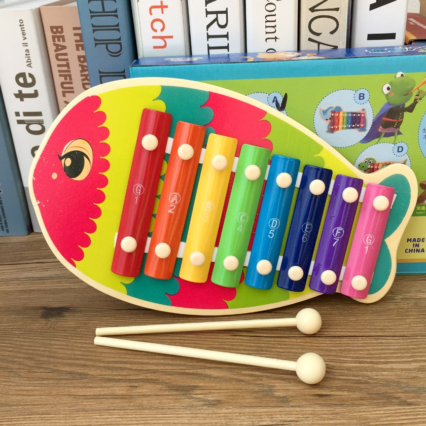 đồ chơi gỗ thông minh bộ đàn xylophone hình cá 1