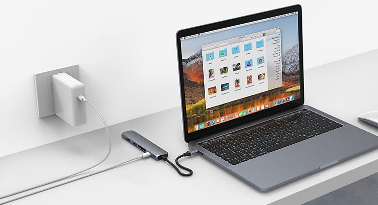 Cổng Chuyển Hyperdrive Bar 6-in-1 USB-C Hub (HD22E) For Macbook, Ipad Pro 2018, PC & Devices - Hàng Chính Hãng