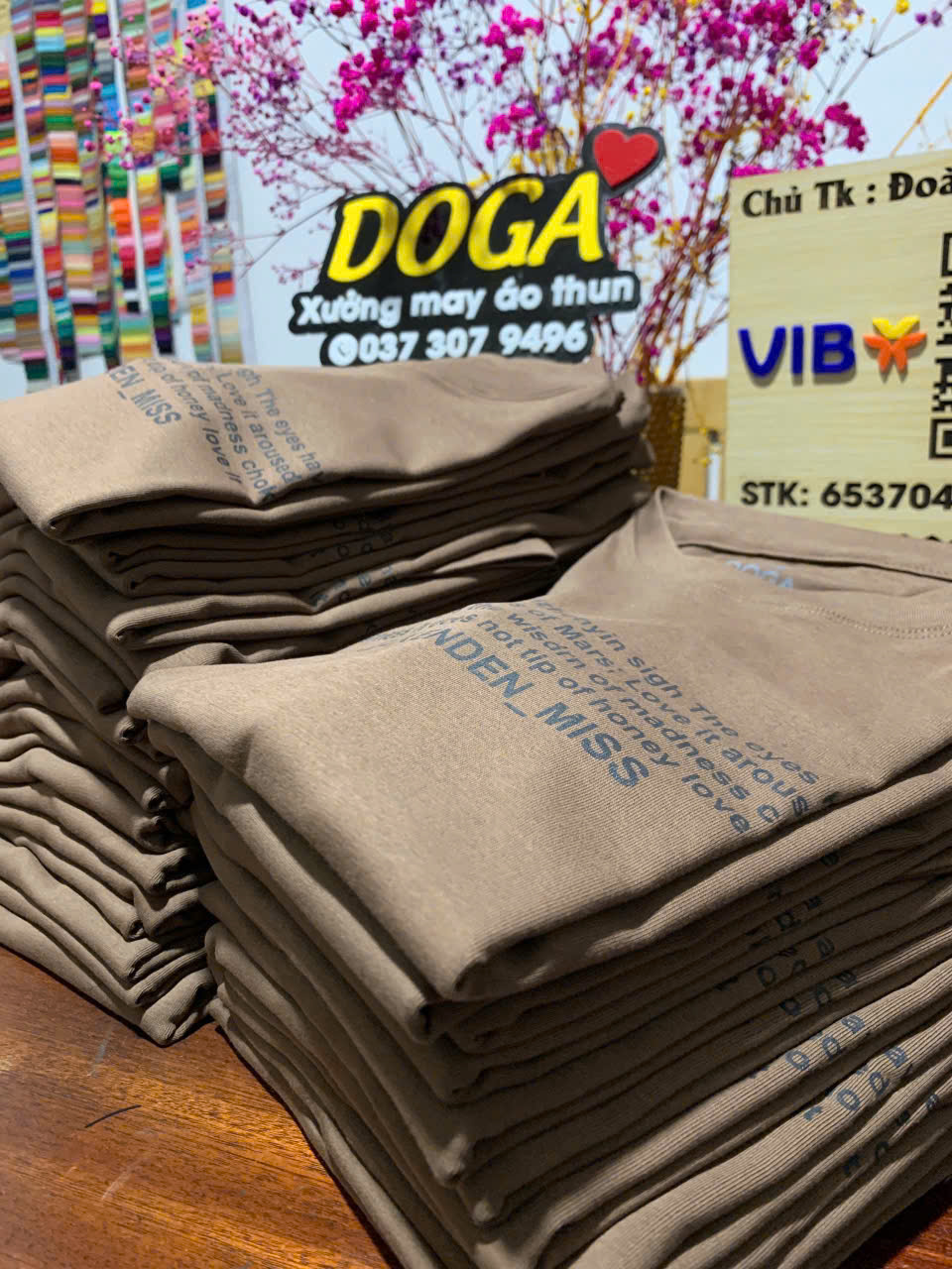 Áo Thun chất BORIP COTTON xịn kiểu áo baby tee size từ 35kg đến 70kg DOGA in chữ trẻ trung có 5 màu Mã 176
