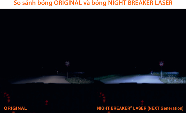 Bóng Đèn Xe Hơi/Ô tô Halogen Tăng Sáng 150% OSRAM NIGHT BREAKER LASER H4 12V 60/55W