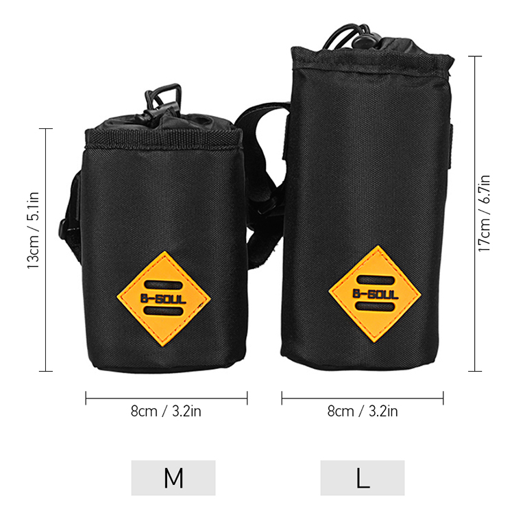 Water-resistant Bicycle Handlebar Water Bottle Holder Bag Storage Pouch for Cycling Camping Hiking Backpacking