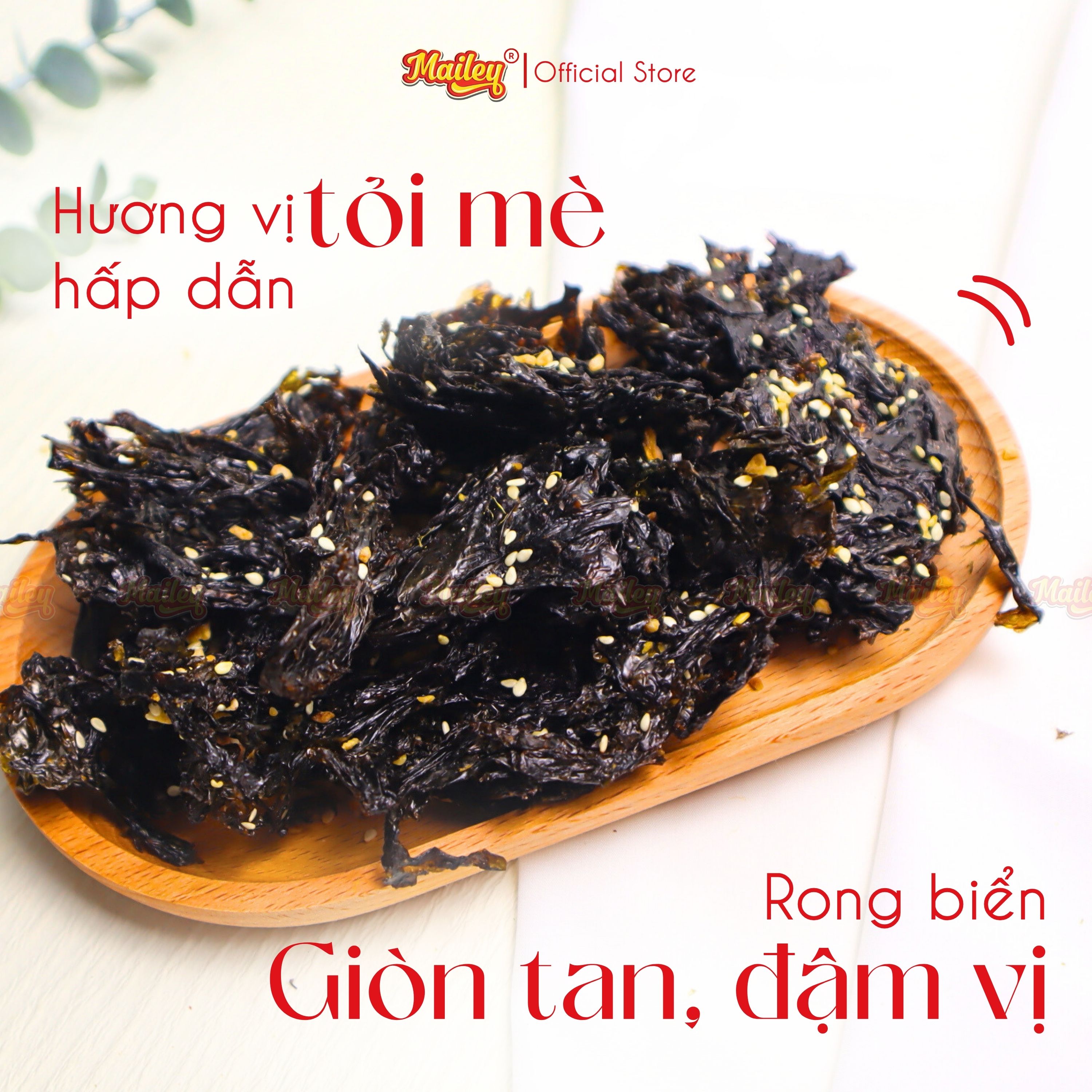 [COMBO 2 HŨ 200G] Rong biển cháy tỏi Mailey Hũ 200g - Rong biển ăn liền, ăn vặt, trộn cơm thơm ngon giàu dinh dưỡng