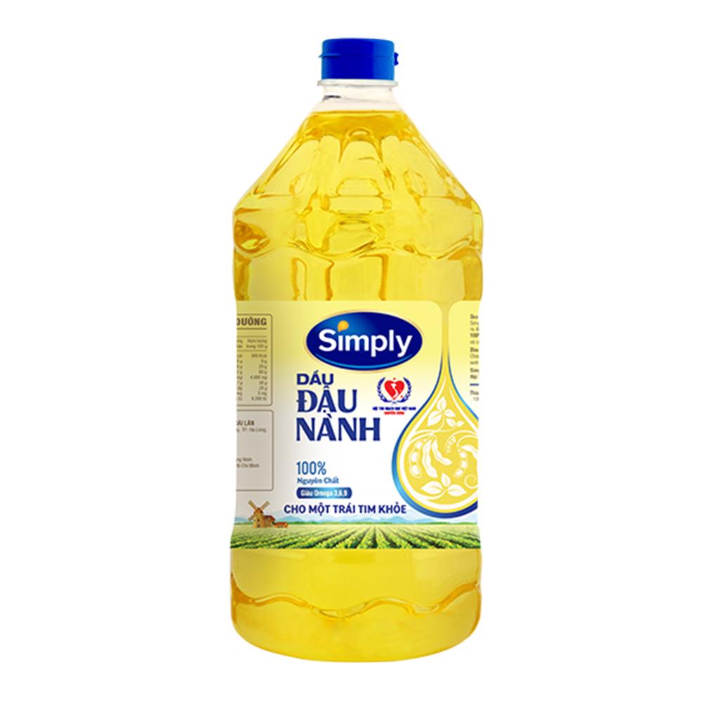 Thùng 6 chai dầu đậu nành Simply 2L