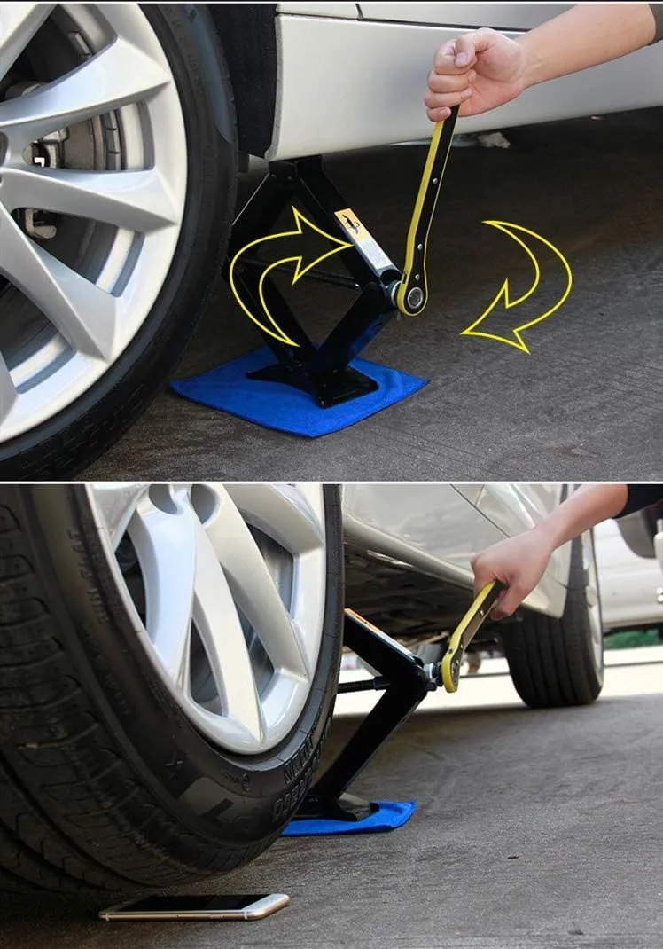 Kích nâng gầm xe ô tô - Kích lốp ô tô chữ A đầu bám xoay 360 độ - Tay siết lực cờ lê tròng tự động, tải trọng 2 Tấn