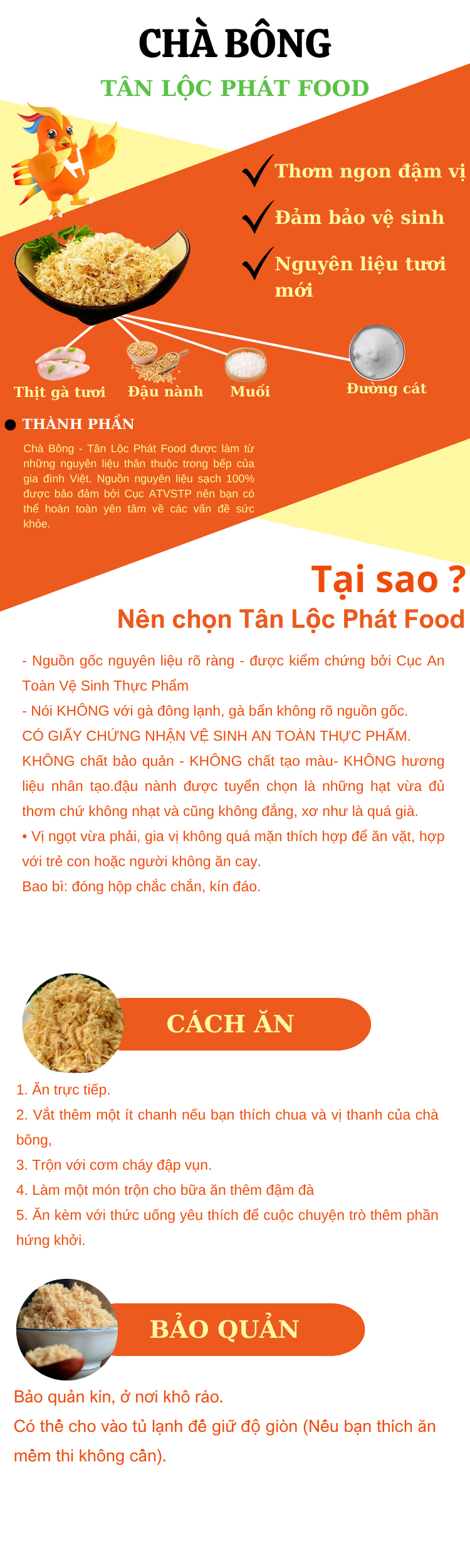 CHÀ BÔNG GÀ TÂN LỘC PHÁT BỊCH 250G