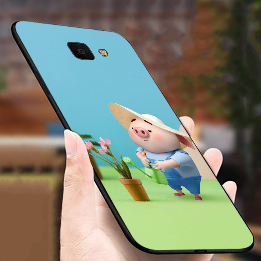 Ốp lưng cứng viền dẻo dành cho điện thoại Samsung Galaxy A7 2017 - Heo Thiên Thần Dễ Thương MS HTTDD012