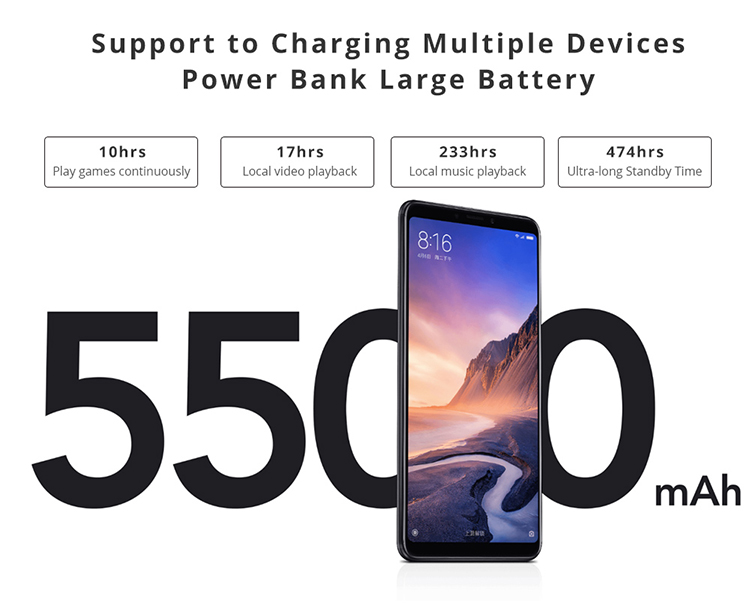 Điện Thoại Xiaomi MI MAX 3 (64GB/4GB) - Hàng Chính Hãng Điện Thoại Xiaomi MI MAX 3 (64GB/4GB) - Hàng Chính Hãng